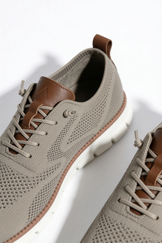 Elio Breathable Knit Sneakers - Sandstone