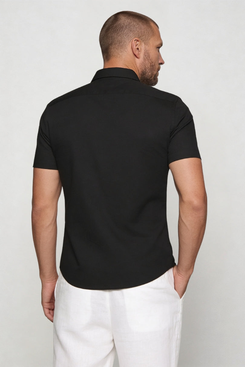 Aurelio Performance Dress Shirt - Black