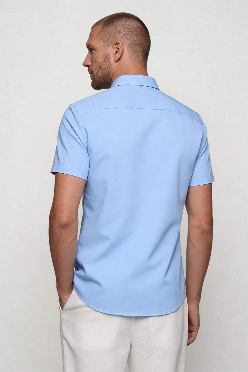 Aurelio Performance Dress Shirt - Sky Blue