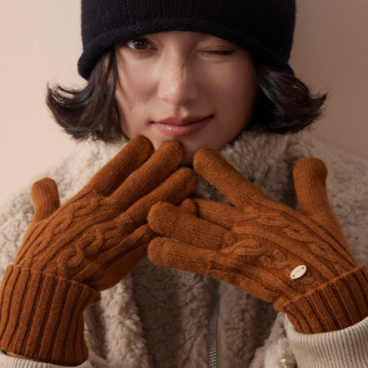 Rosalin Pure Wool Knit Gloves