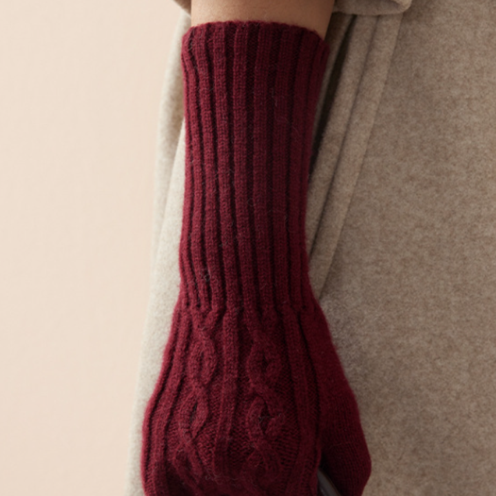 Rosalin Pure Wool Knit Gloves