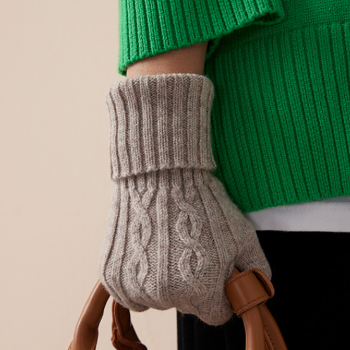 Rosalin Pure Wool Knit Gloves