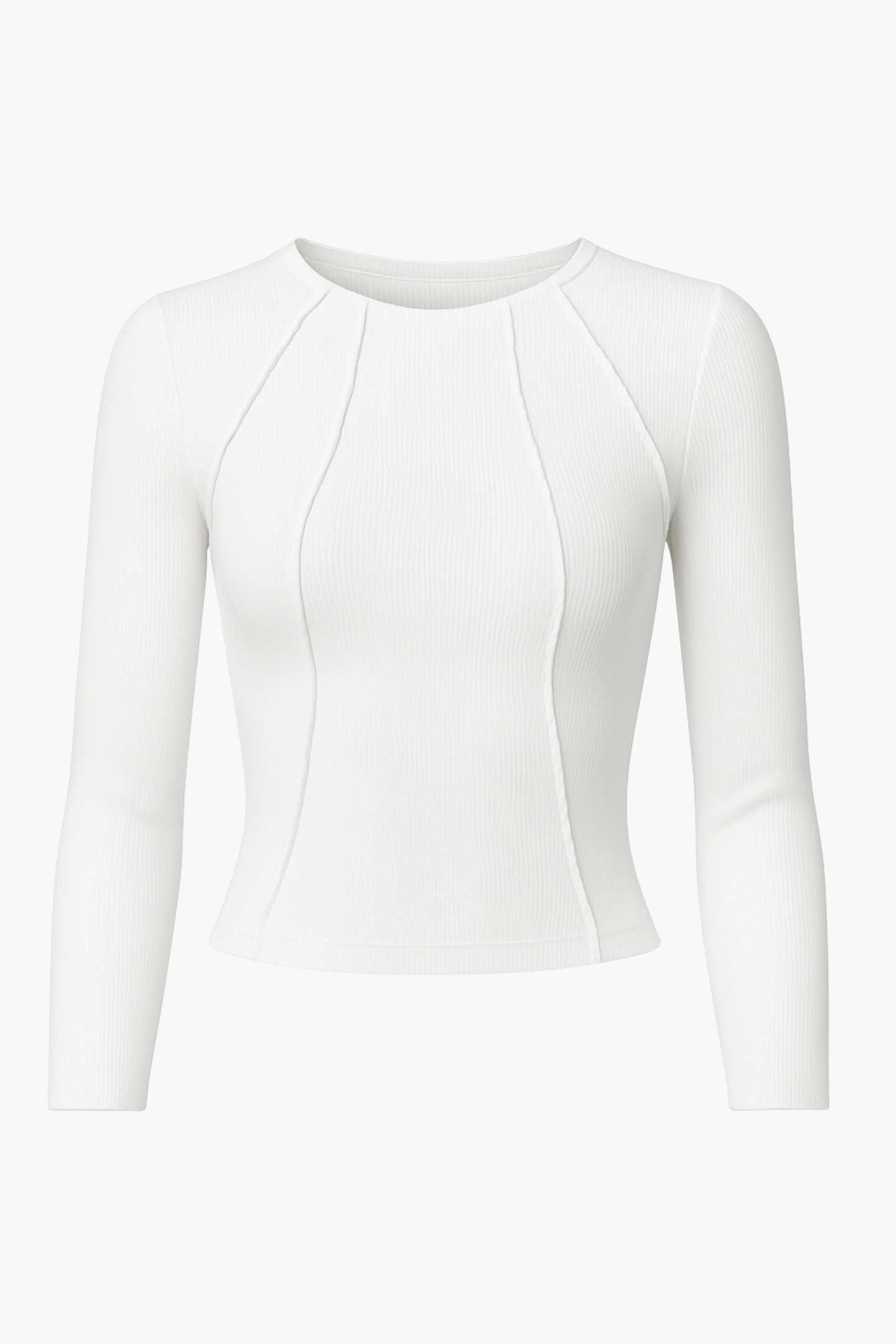 White long-sleeve top on a white background