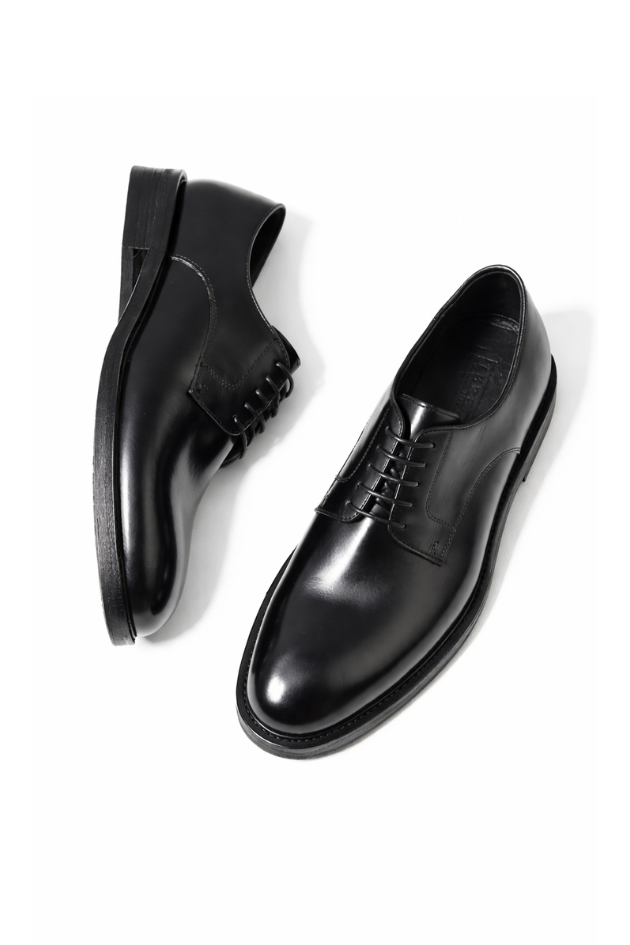 Lawrence Leather Derby Shoes - Black
