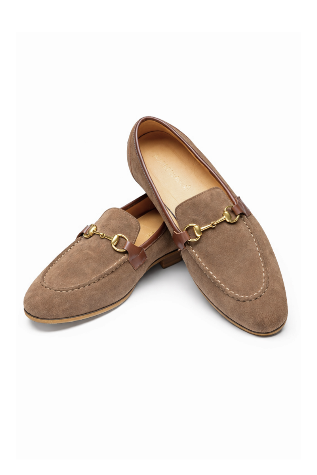 Alessio Suede Horsebit Loafers - Espresso