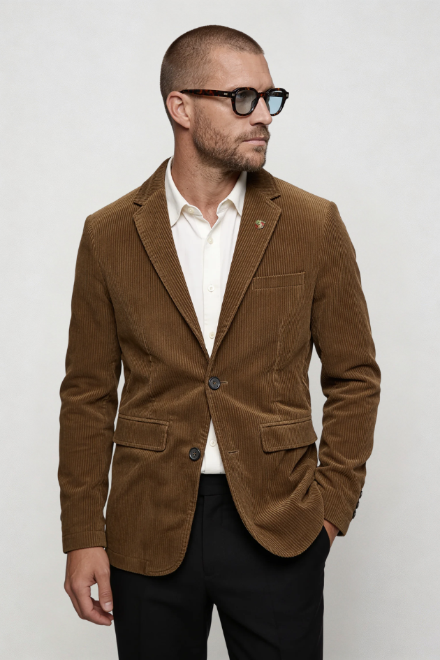 Alessandro Corduroy Blazer - Brown