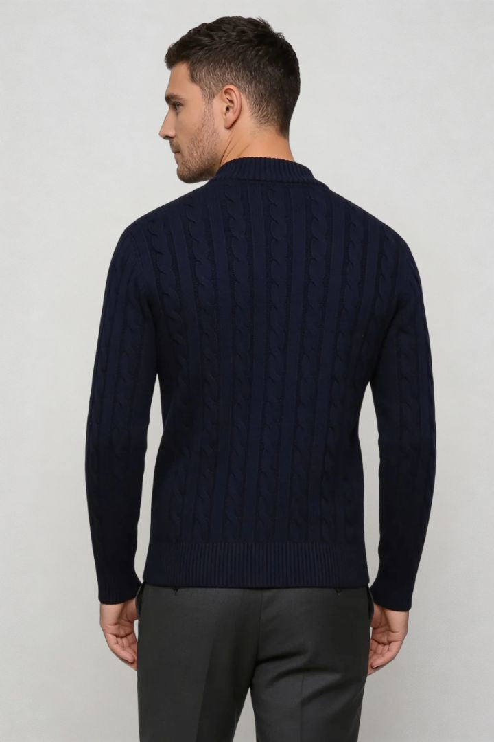 Harbour Quarter-Zip Sweater - Navy
