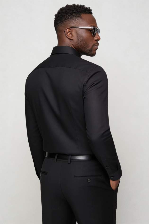 Cole Wrinkle-Free Dress Shirt - Black