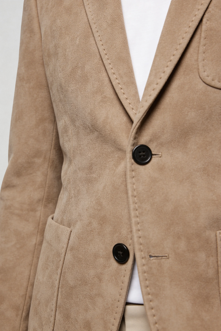 Alvero Suede-Touch Blazer - Sandstone