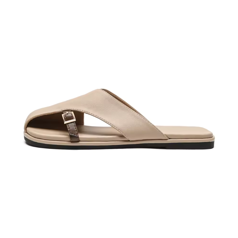 Soléra Cross-Strap Flat Sandals