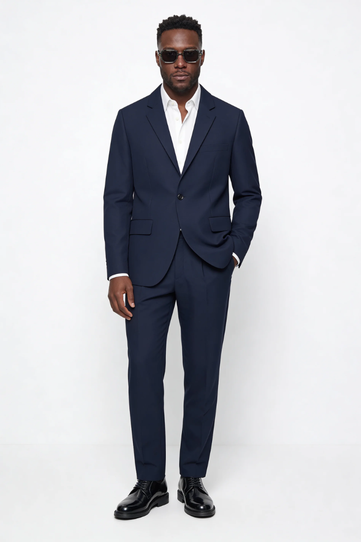 Valerio Slim Fit Suit Set - Navy
