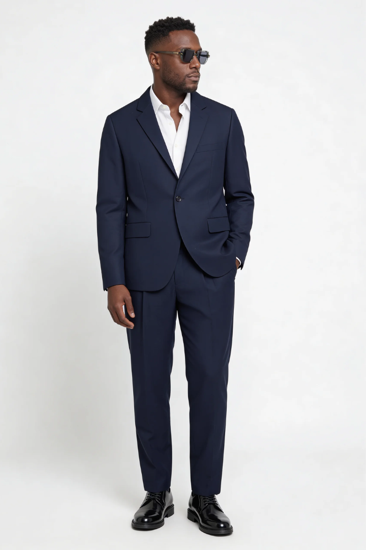 Valerio Slim Fit Suit Set - Navy