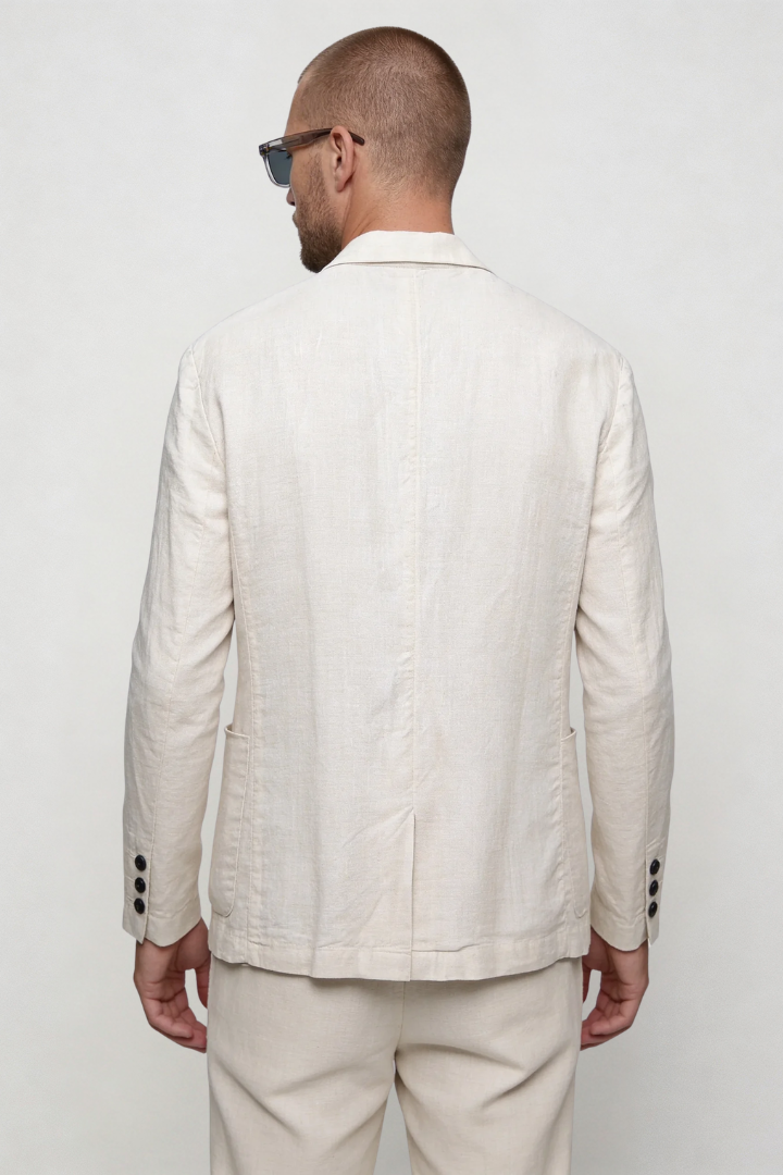 Raffaele Linen Summer Blazer - Beige
