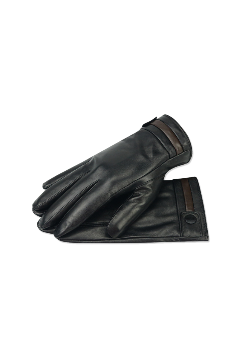 Men’s genuine leather gloves with soft fleece lining and touchscreen functionality