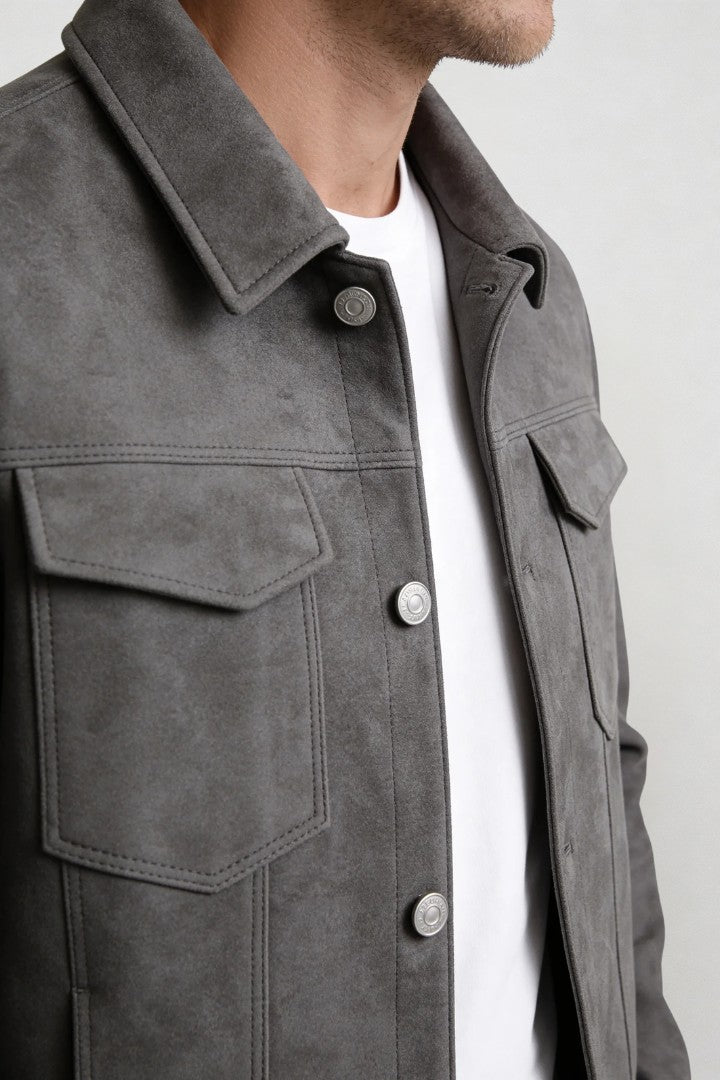 Alessio Trucker Jacket - Gray