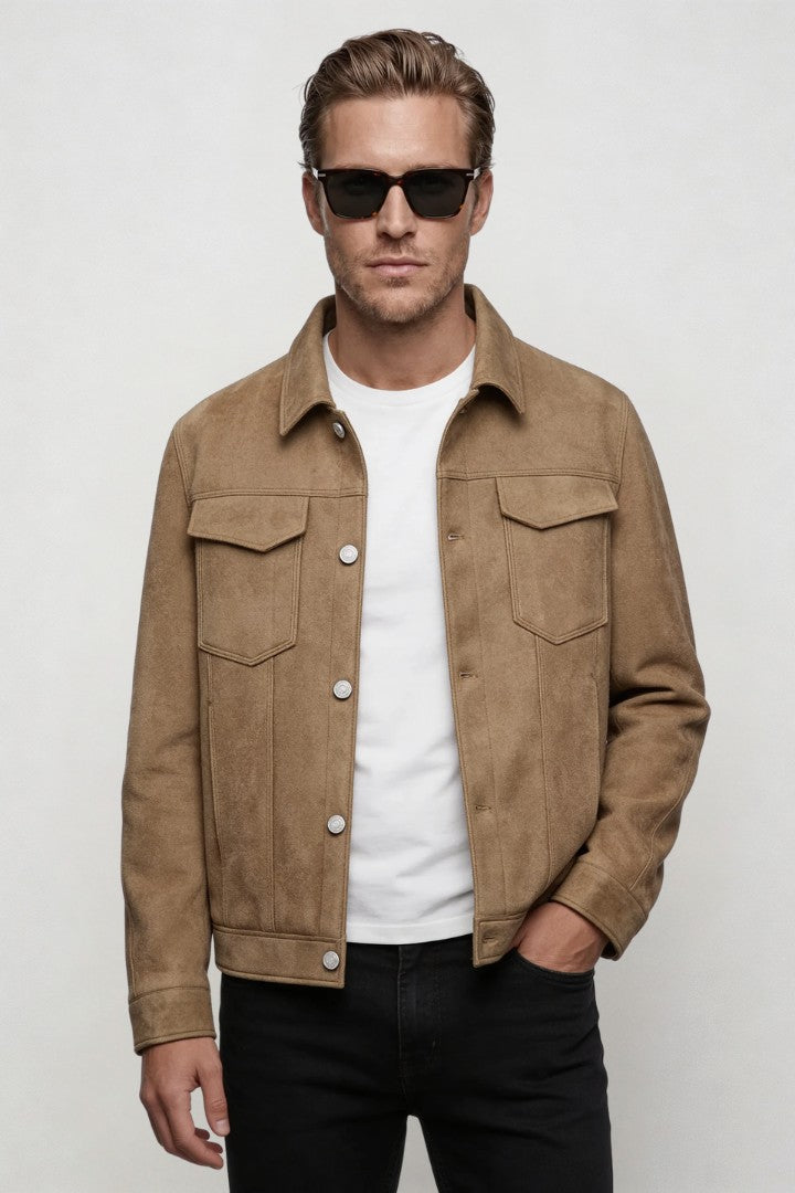 Alessio Trucker Jacket - Sand