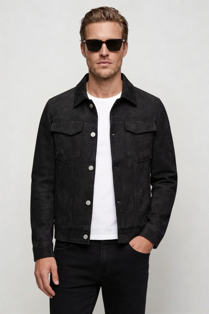 Alessio Trucker Jacket - Black