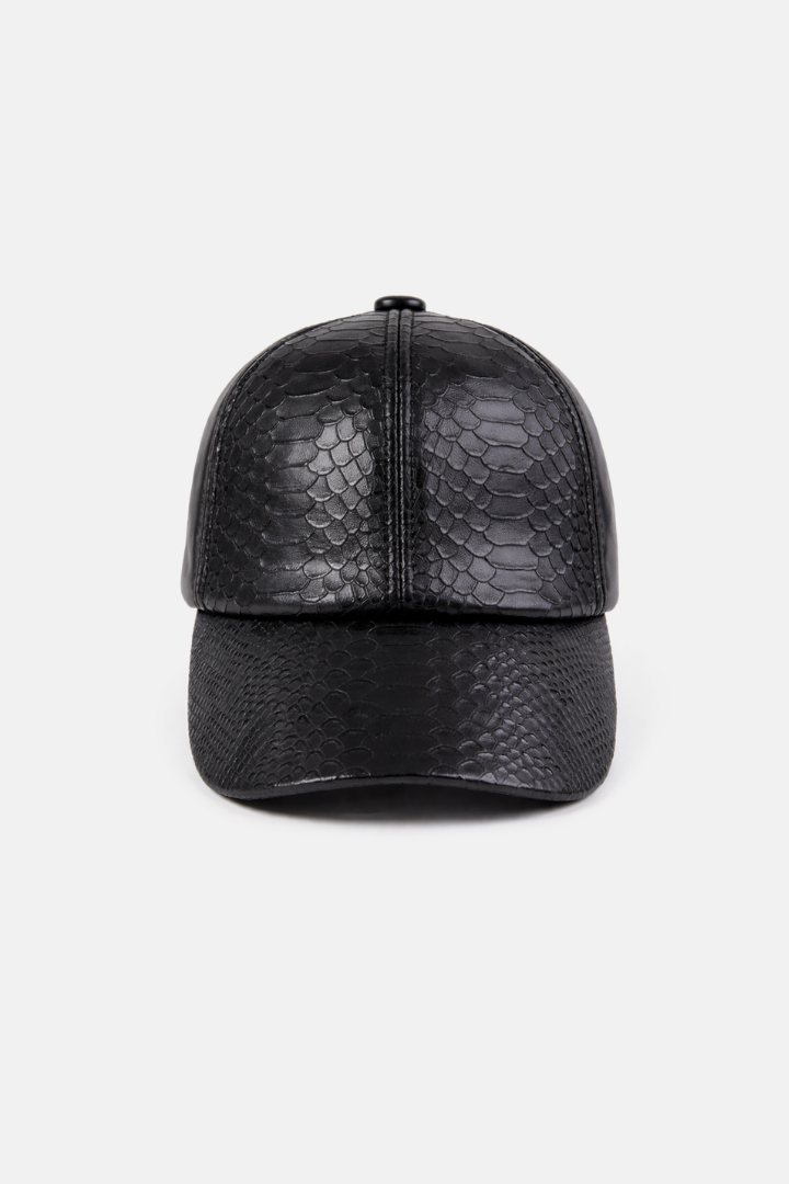 Croc Leather Baseball Cap