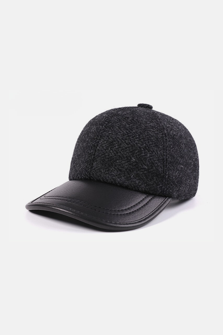 Marco Pure Wool Baseball Cap - Black