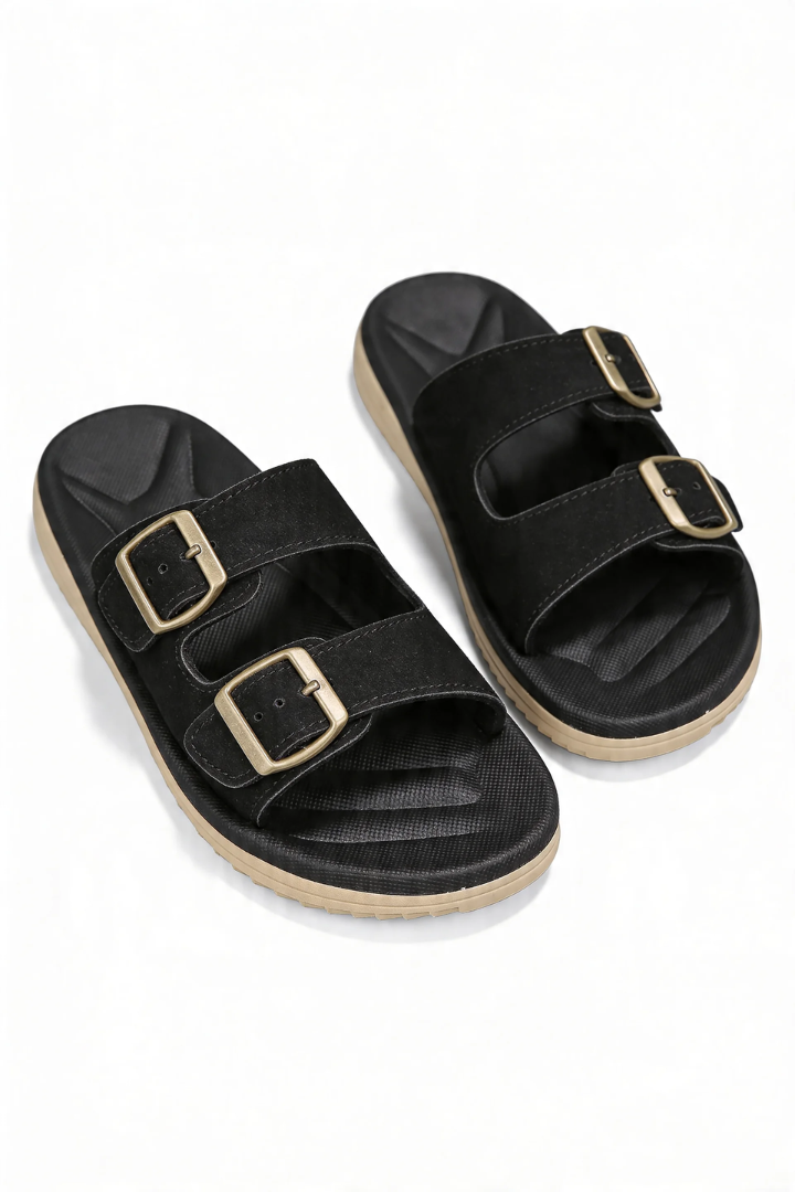 James Orthopedic Comfort Sandals - Black