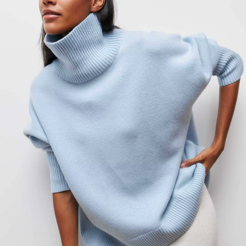 Cloudy Oversized Turtleneck Sweater