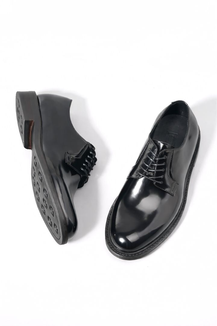 Marcello Leather Derby Shoes - Black