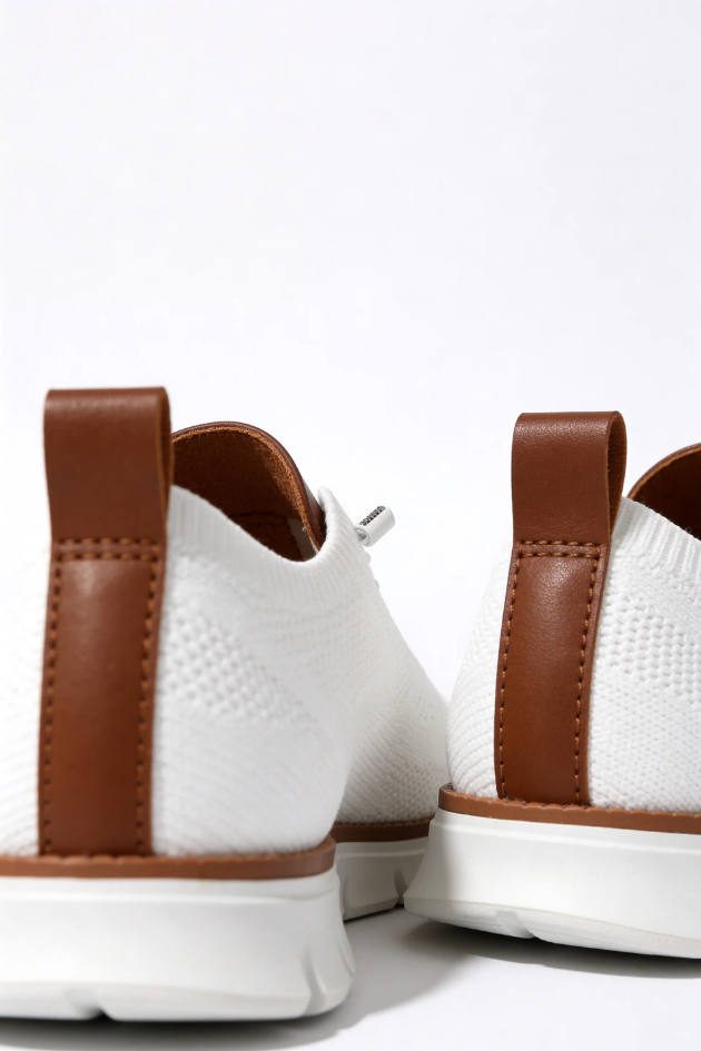 Elio Breathable Knit Sneakers - Pure White