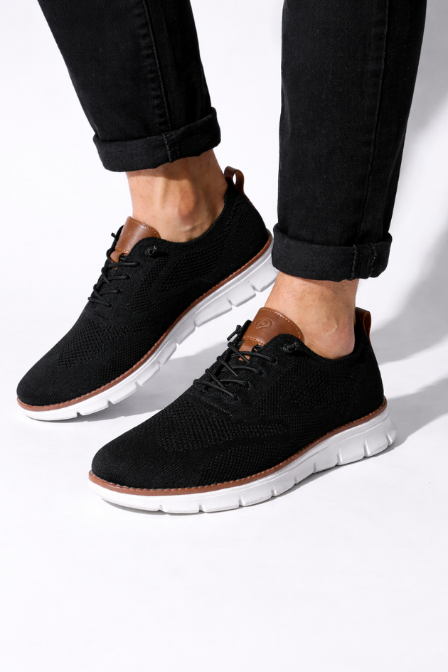 Elio Breathable Knit Sneakers - Black