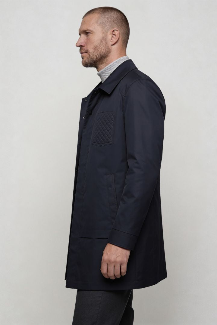 Marco Cotton Blend Jacket - Navy