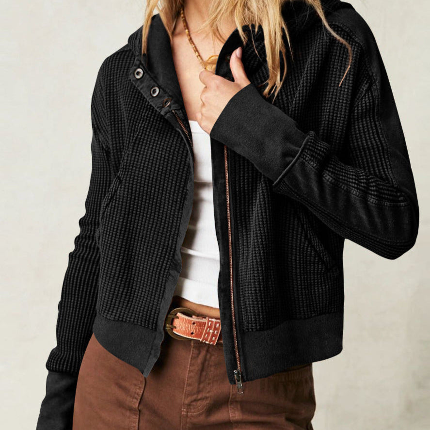 Elara Waffle Hoodie