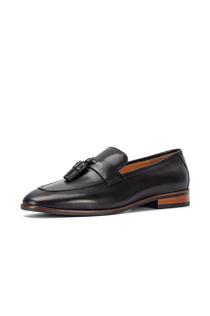 Bruno Top-Grain Tassel Loafer - Black