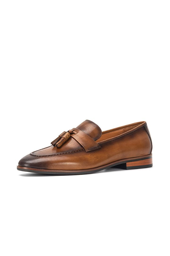 Bruno Top-Grain Tassel Loafer - Brown