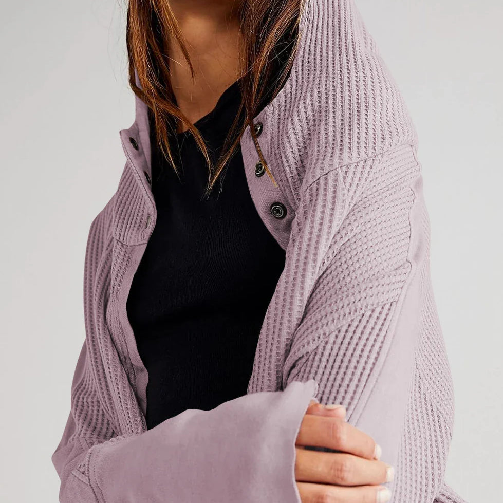 Elara Waffle Hoodie