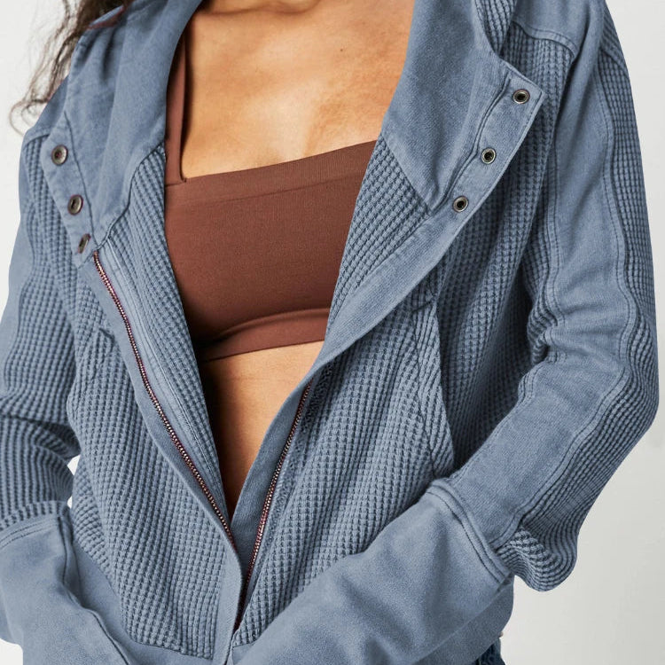 Elara Waffle Hoodie