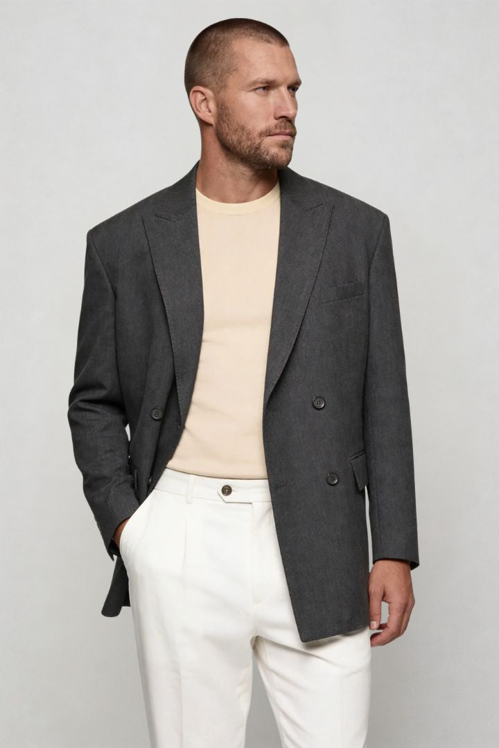 Sean tailored double breasted blazer front view