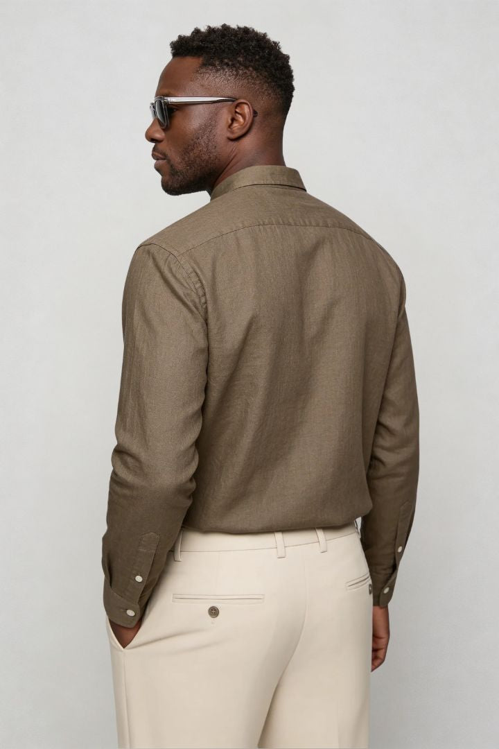 Reid Premium Linen Shirt - Green