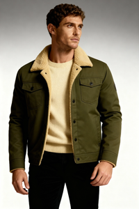Alpine Trucker Jacket - Army