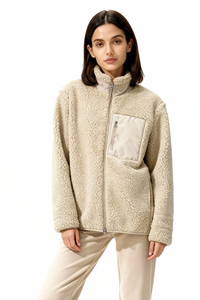 Lola Full-Zip Fleece Jacket  - Beige