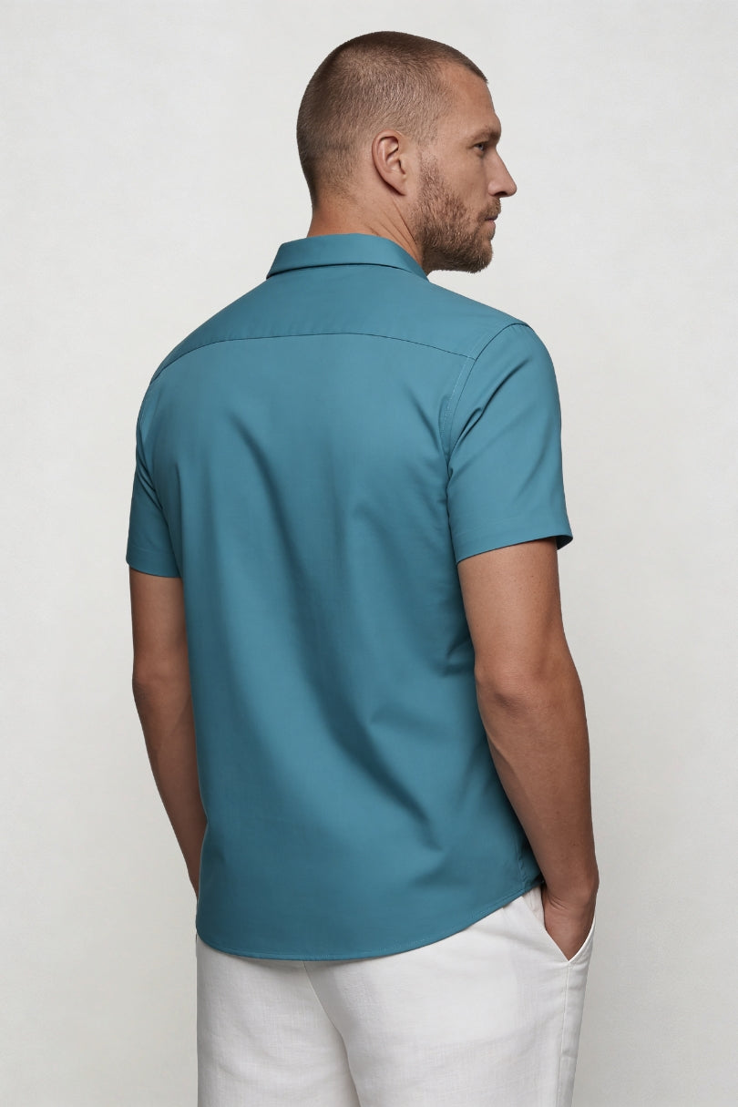 Aurelio Performance Dress Shirt - Turquoise