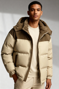 Aurion Corduroy Puffer Jacket – Sand