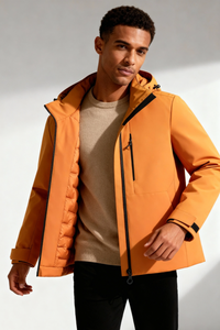 Arctura Quilted Jacket - Orange
