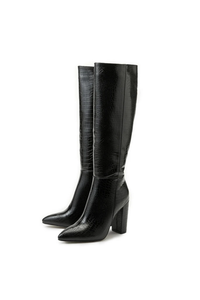 Lucerne Knee Boot - Patent Noir