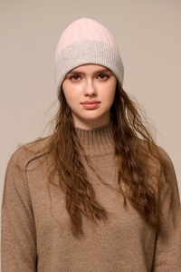 Vayla Cashmere Beanie - Blush Grey