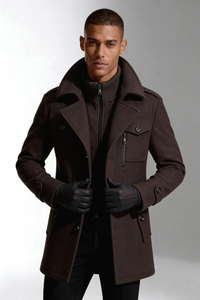 Wellington Overcoat - Dark Brown