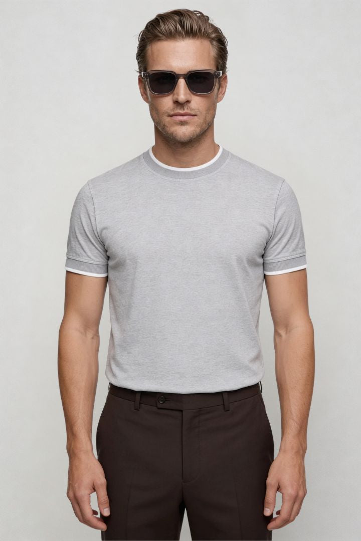 Logan Premium Crew Neck T-Shirt - Gray
