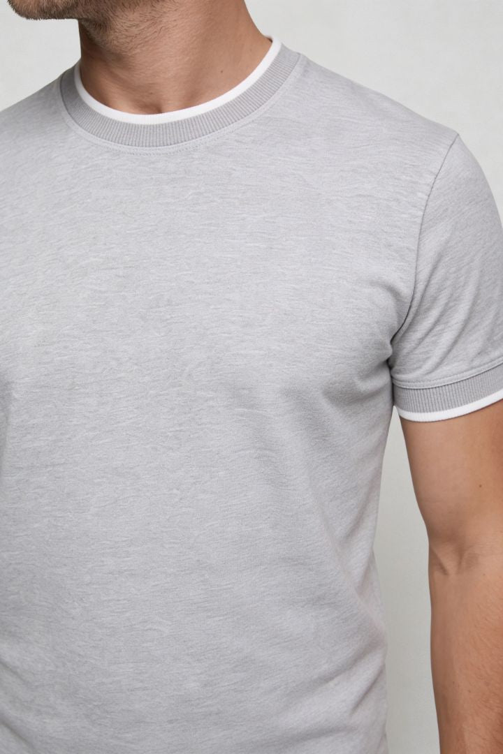 Logan Premium Crew Neck T-Shirt - Gray