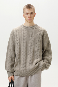 Harron Cable Knit Sweater - Taupe