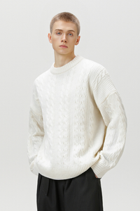 Harron Cable Knit Sweater - White