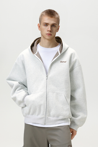 Union Cotton Zip Hoodie - Gray