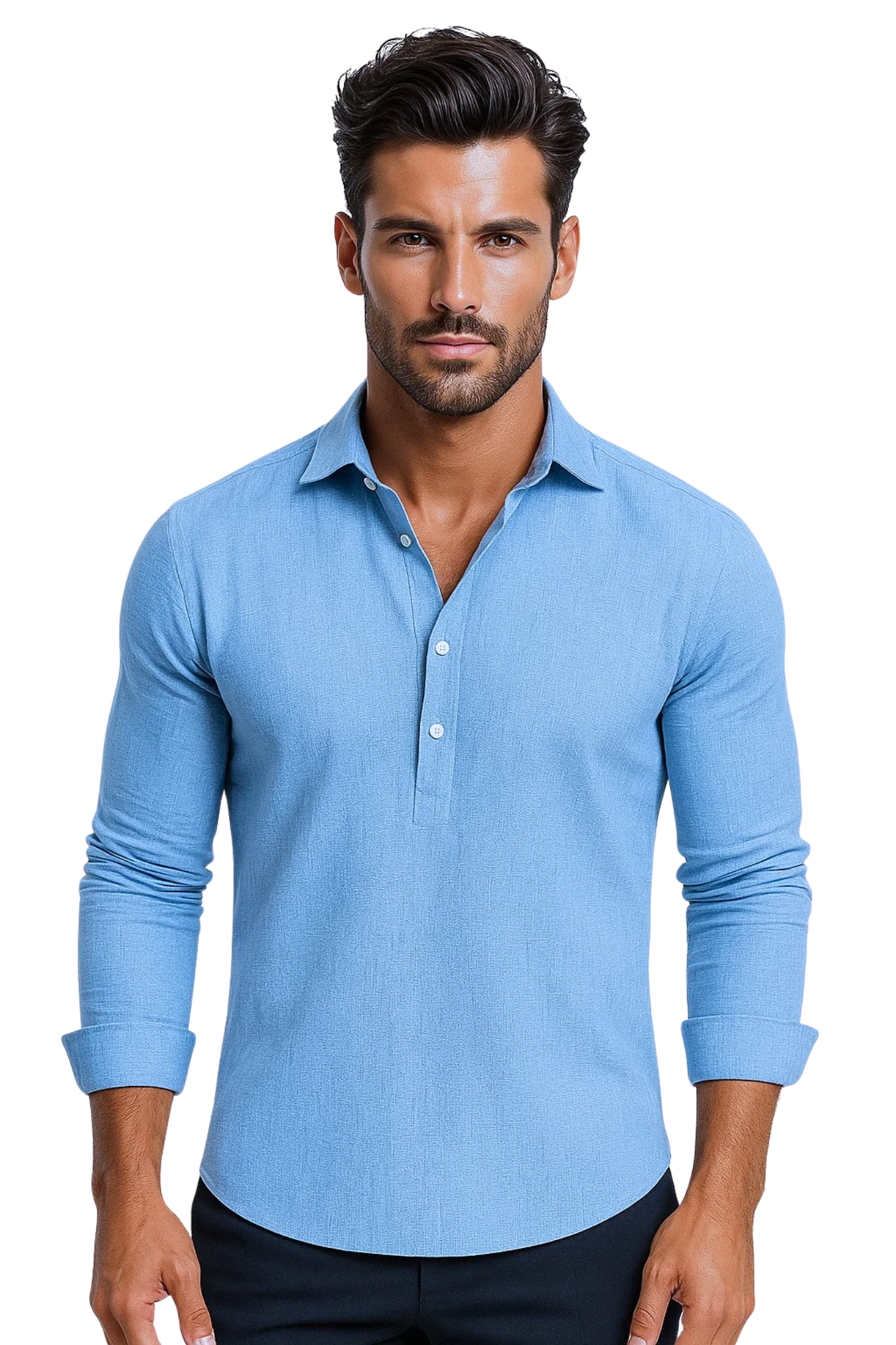 Larry Long-Sleeve Shirt - Blue